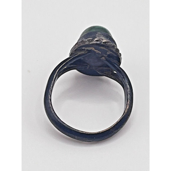 Navajo Kingsman Silver Blend Turquoise Ring Sz: 5.50 - Picture 7 of 7